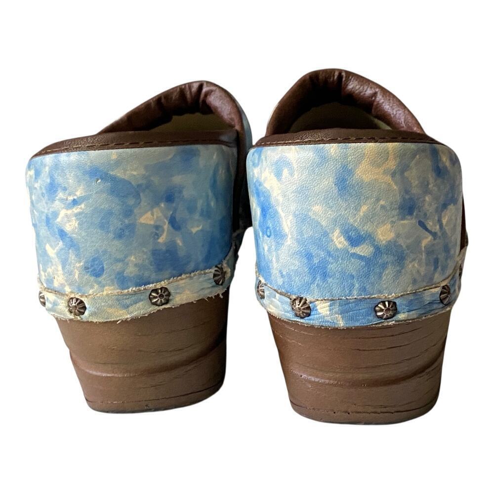 Sanita Clogs Womens Studded Sky Blue Leather SlipOns Size EU 35 US4 Nurse Shoes - Picture 6 of 10